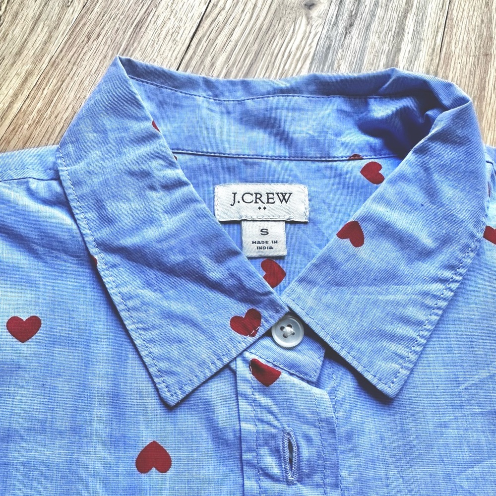 Lightweight cotton denim J Crew blouse, like new